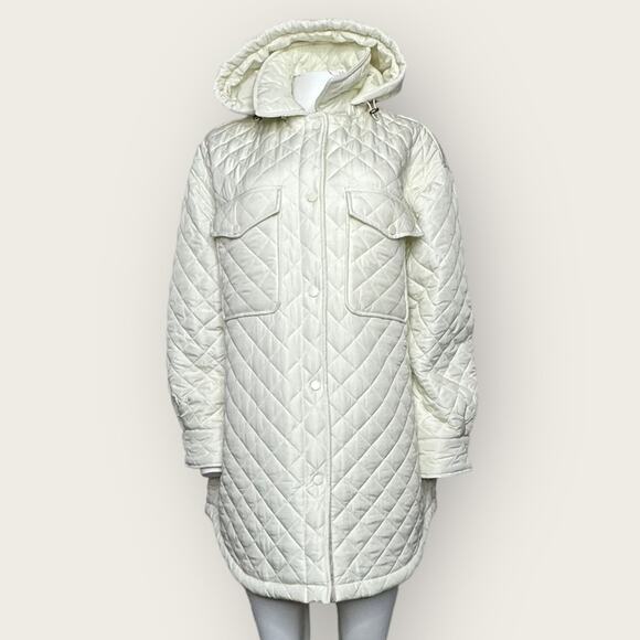 LN | Lucky Brand | Puffer Hoodie Coat | Off White | XXL - Picture 1 of 13